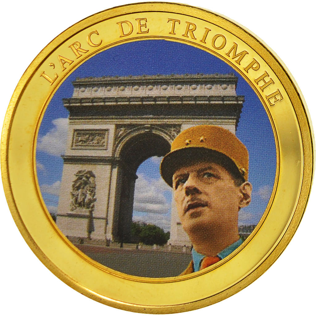 Frankreich, Medaille, L'Arc de Triomphe, UNZ+, Copper Gilt