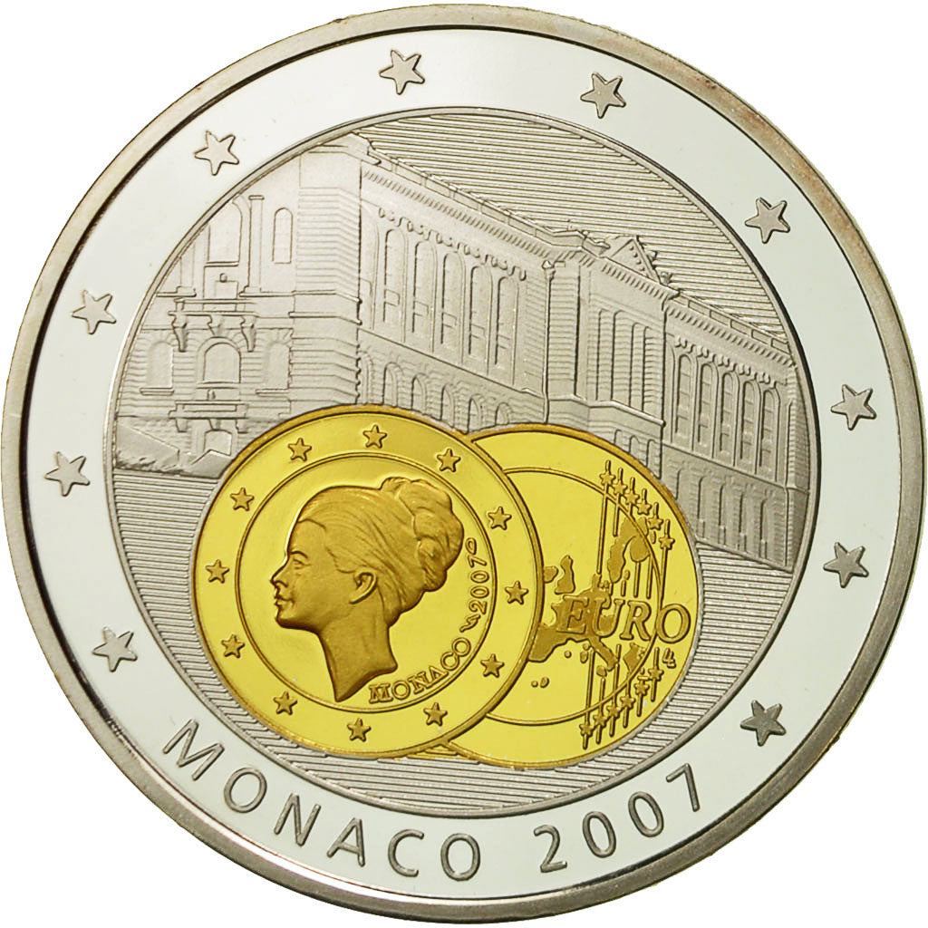 France, Medal, L'Europe, Monaco, 2007, MS(64), Copper Plated Silver