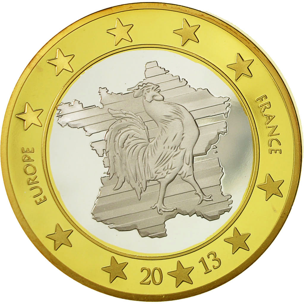 France, Medal, L'Europe, 5 Euro Essai, 2013, MS(64), Copper Plated Silver