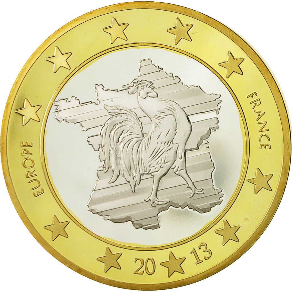 France, Medal, L'Europe, 5 Euro Essai, 2013, MS(64), Copper Plated Silver