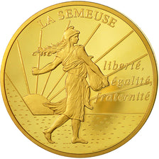 France, Medal, La Semeuse, République Française, MS(64), Copper Gilt