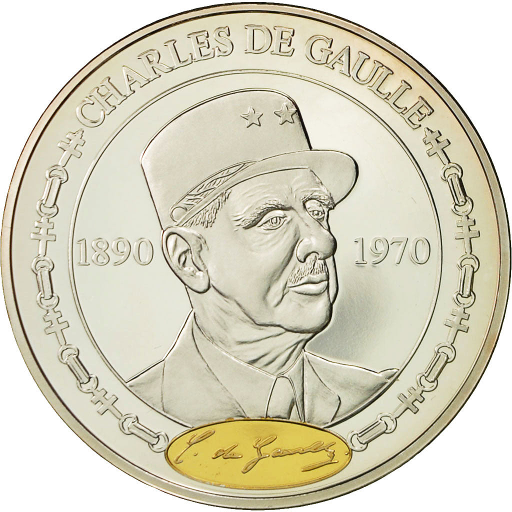 France, Médaille, Les Présidents Français, De Gaulle, SPL+, Cuivre plaqué