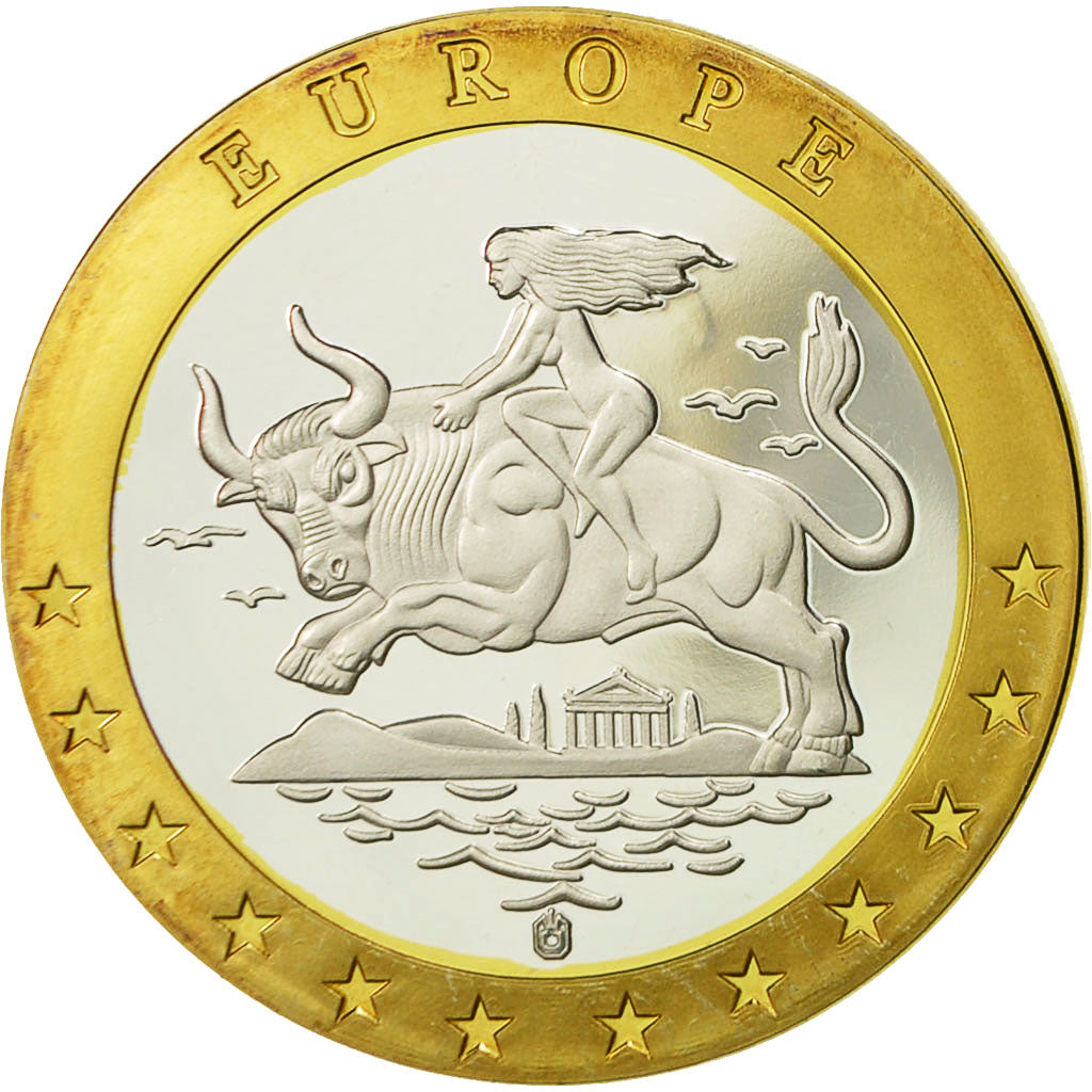 Frankreich, Medaille, La Grèce dans l'Europe, UNZ+, Copper Plated Silver