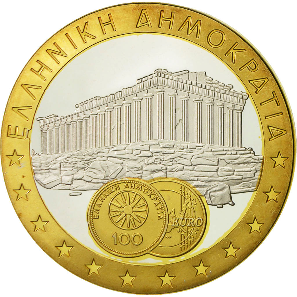 Frankreich, Medaille, La Grèce dans l'Europe, UNZ+, Copper Plated Silver