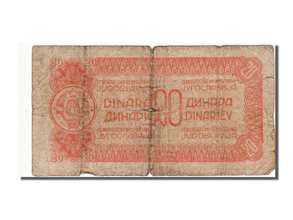 Biljet, Joegoslaviëe, 20 Dinara, 1944, TB