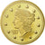 Francia, medalla, Reproduction du Dollar US 1849 C, SC+, Copper Gilt