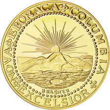 France, Medal, Reproduction Brasher Doubloon 1787, MS(64), Copper Gilt