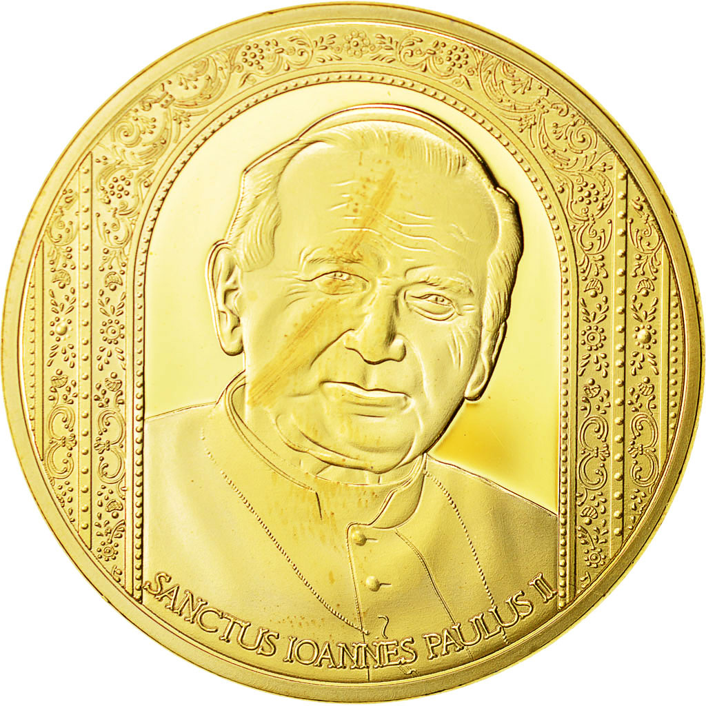 Vatican, Medal, Saint Jean-Paul II, MS(64), Copper Gilt