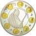Vaticano, medalla, Le Pape Benoit XVI, SC+, Copper Plated Silver