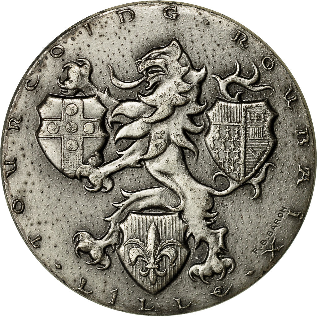 France, Medal, Chambre de Commerce Lille-Roubaix-Tourcoing, 1972, Baron