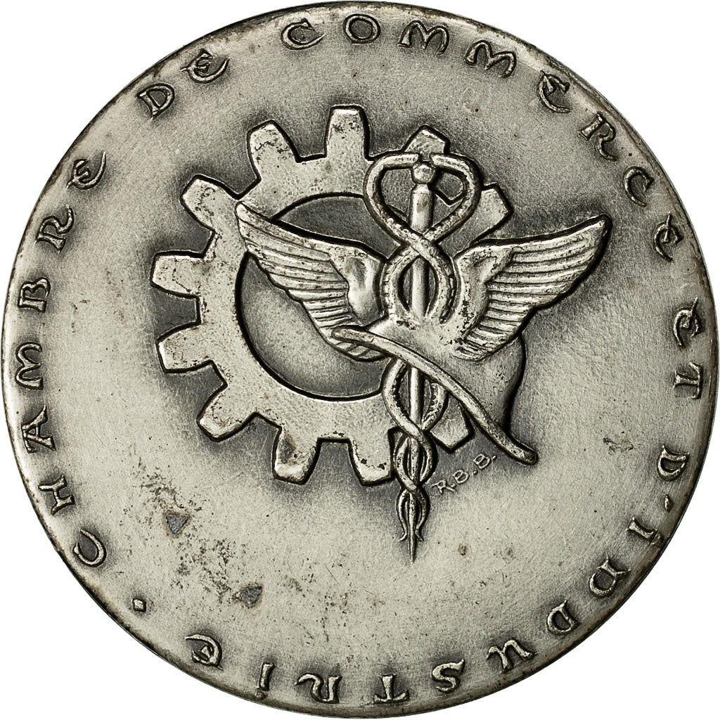 France, Medal, Chambre de Commerce Lille-Roubaix-Tourcoing, 1972, Baron