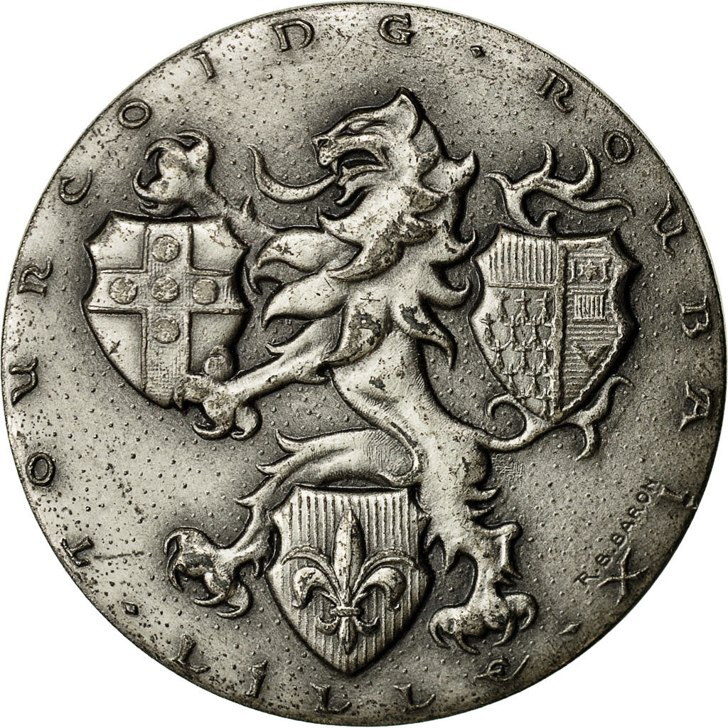 France, Medal, Chambre de Commerce Lille-Roubaix-Tourcoing, 1971, Baron