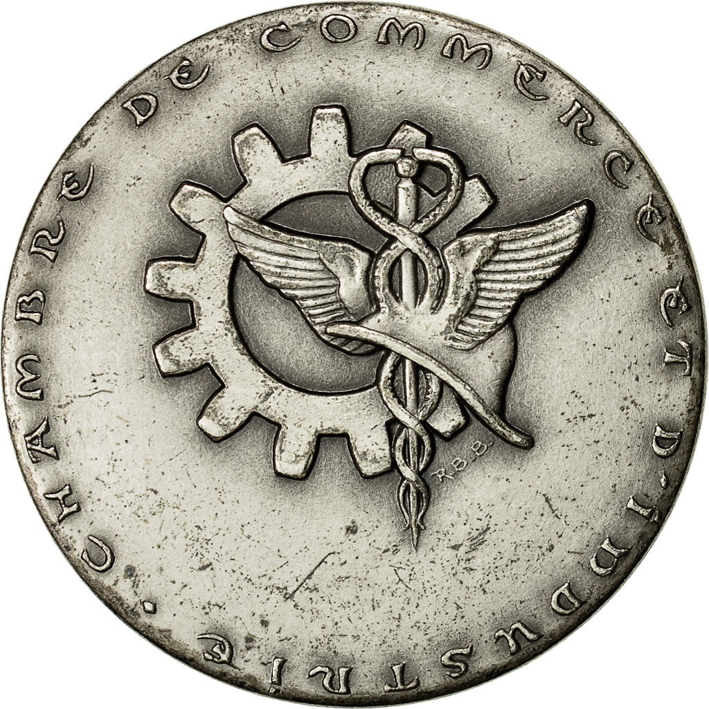 France, Medal, Chambre de Commerce Lille-Roubaix-Tourcoing, 1971, Baron