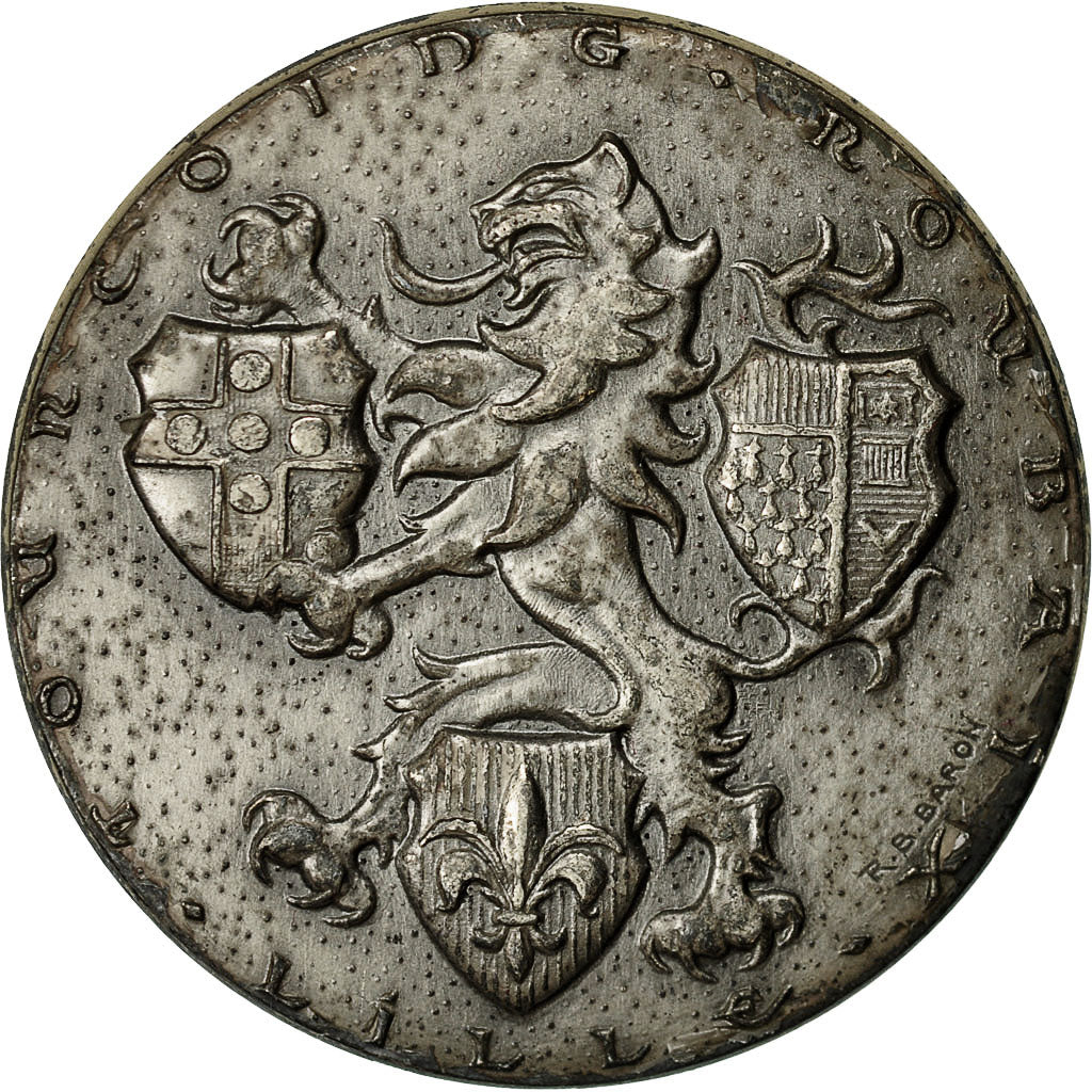 France, Medal, Chambre de Commerce Lille-Roubaix-Tourcoing, 1972, Baron