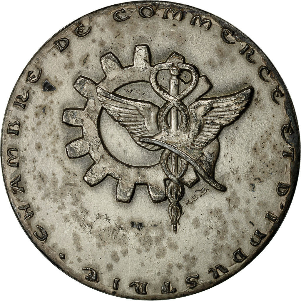 France, Medal, Chambre de Commerce Lille-Roubaix-Tourcoing, 1972, Baron