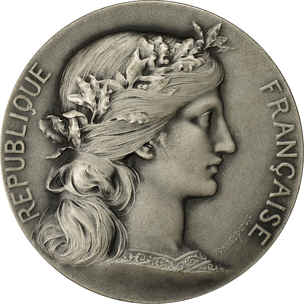 France, Medal, Chambre de Commerce de Rouen, Dupuis.D, MS(63), Silvered bronze