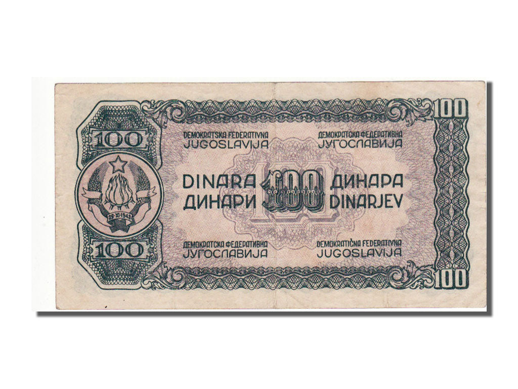 Yugoslavia, 100 Dinara, 1944, KM #53b, AU(50-53), 441400