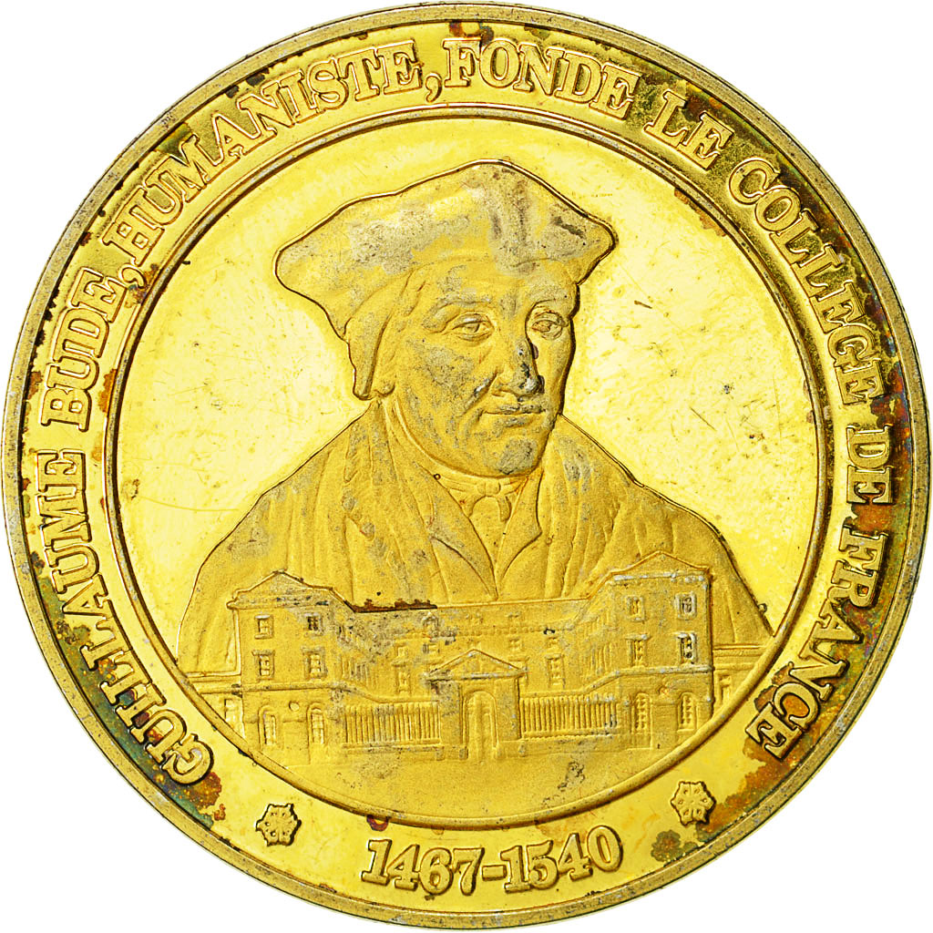 Frankreich, Medaille, L'Histoire de France, Guillaume Bude, SS+, Vermeil