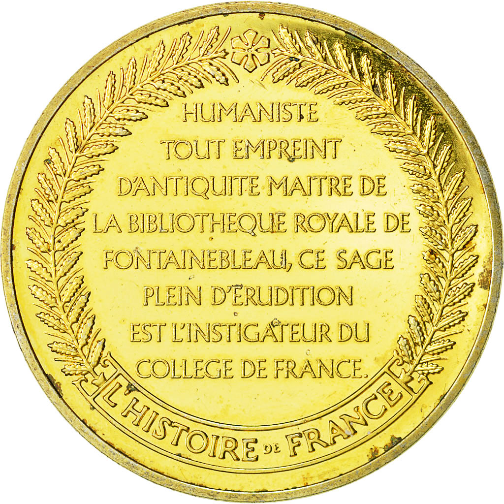 Frankreich, Medaille, L'Histoire de France, Guillaume Bude, SS+, Vermeil