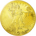 Francia, medaglia, Twenty Dollars Liberty, FDC, Rame dorato