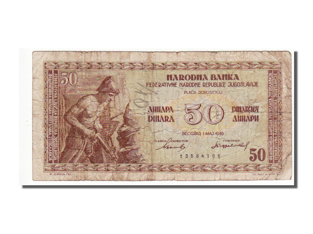 Iugoslavia, 50 Dinara, 1946, MB