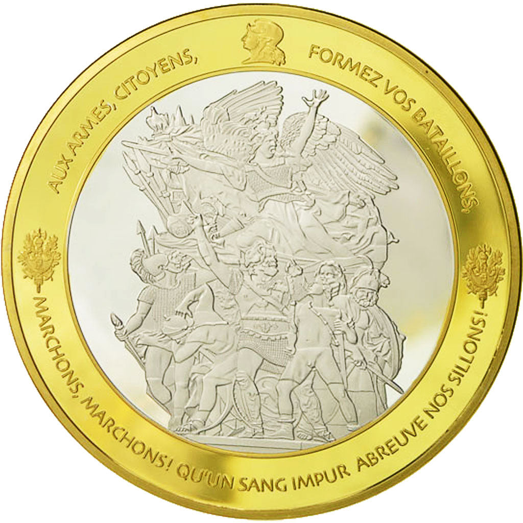 France, Medal, Les piliers de la République, Marianne, MS(65-70), Copper Plated