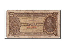 Yugoslavia, 500 Dinara, 1946, VF(20-25)