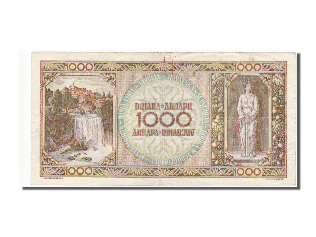 Yugoslavia, 1000 Dinara, 1946, AU(55-58), 345398