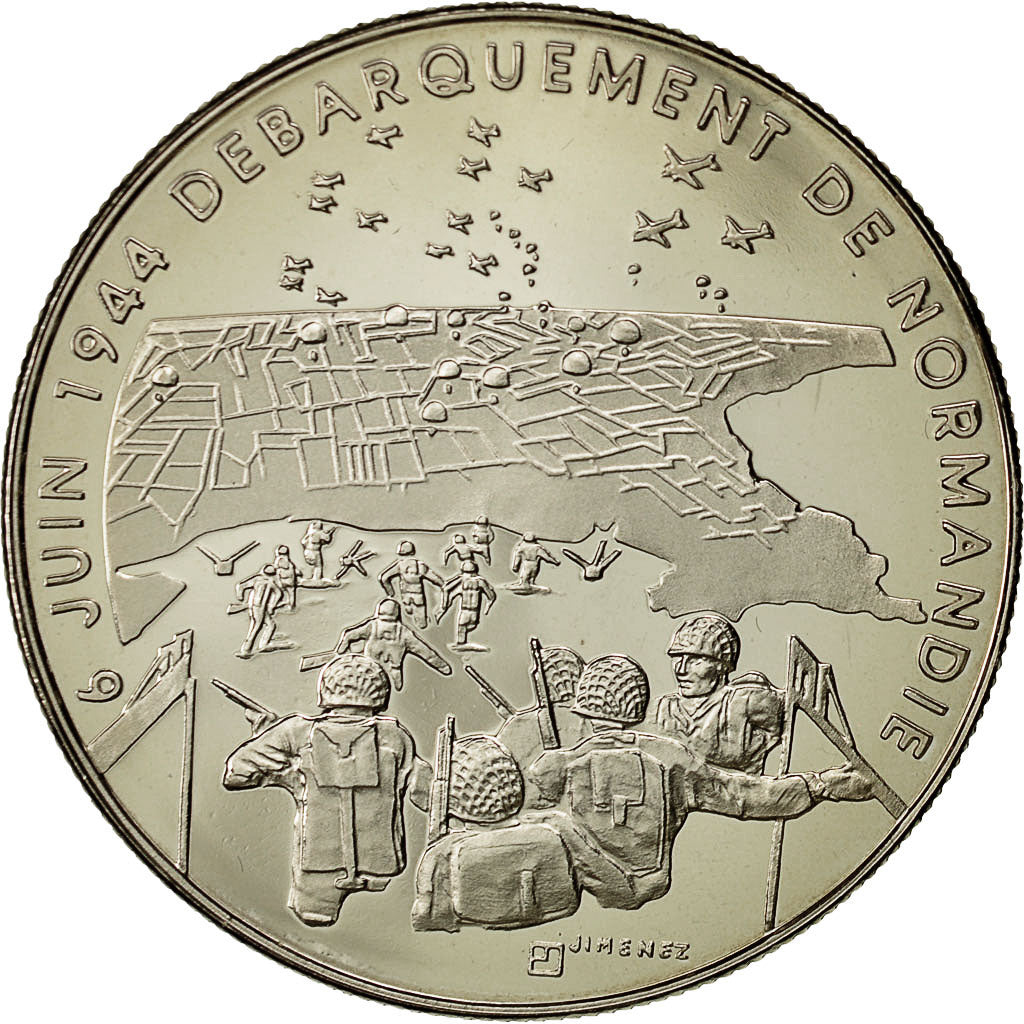 Frankrijk, Medaille, 1939-1945, Débarquement de Normandie, FDC, Cupro-nickel