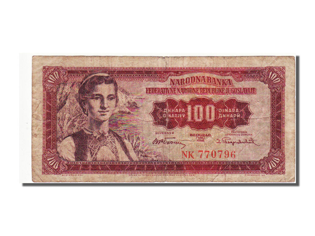 Yugoslavia, 100 Dinara, 1955, KM #69, VF(20-25), NK 770796