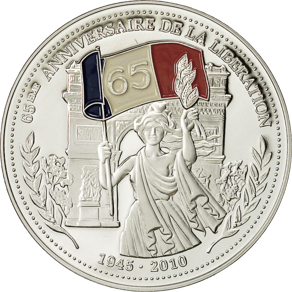 France, Médaille, 65ème Anniversaire de la Libération, FDC, Argent