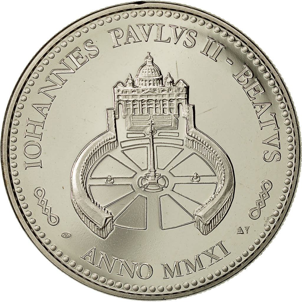 Vaticano, medalla, Pape Jean Paul II, 2011, FDC, Cobre - níquel