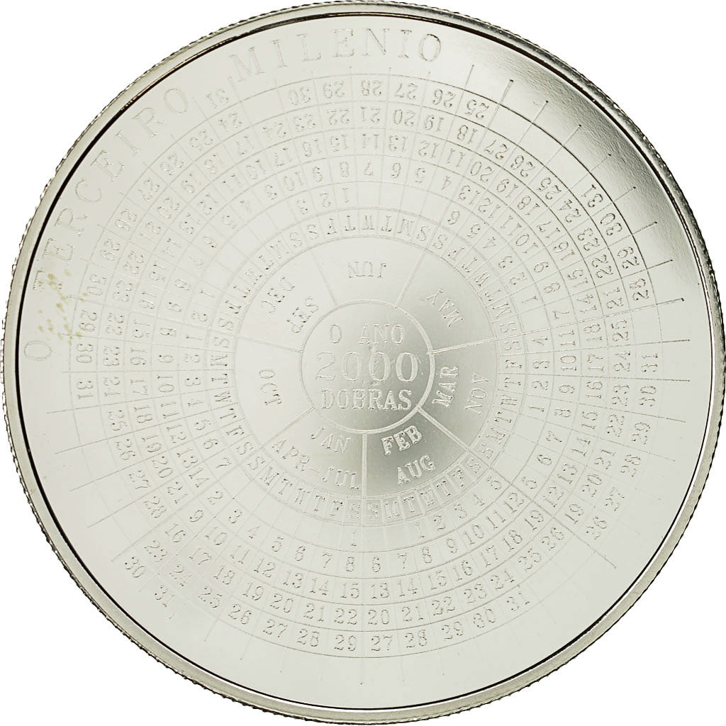 São Tomé and Príncipe, Medaille, Calendar, Terceiro Milénio, 1998, STGL