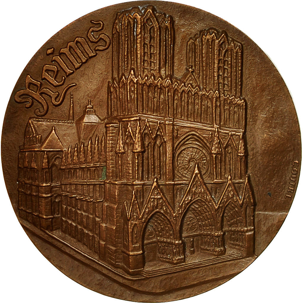 France, Medal, Ville de Reims, 1966, Coutré, MS(60-62), Bronze