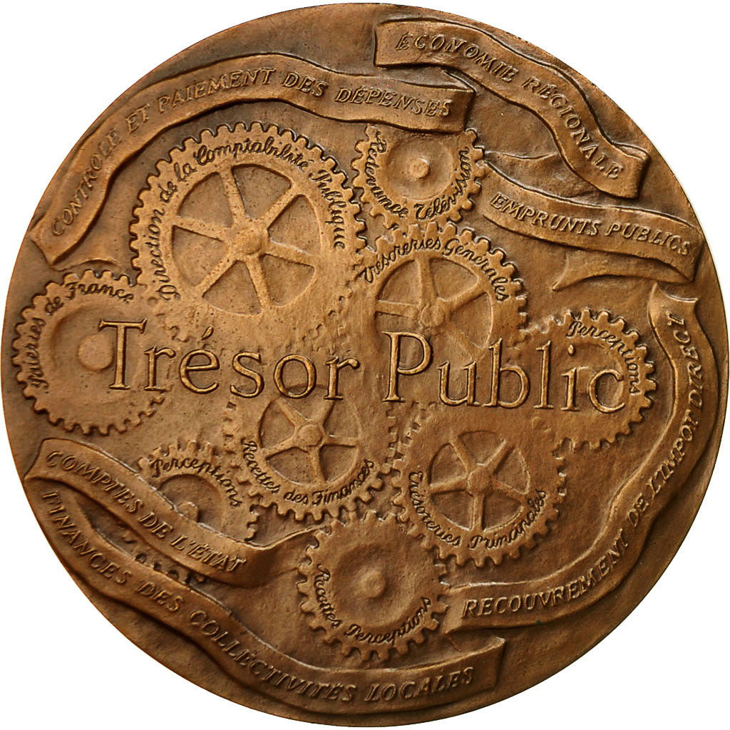 France, Médaille, École nationale des services du Trésor, 1978, SUP+, Bronze