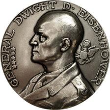 France, Medal, Seconde Guerre Mondiale, Eisenhower, MS(63), Silvered bronze