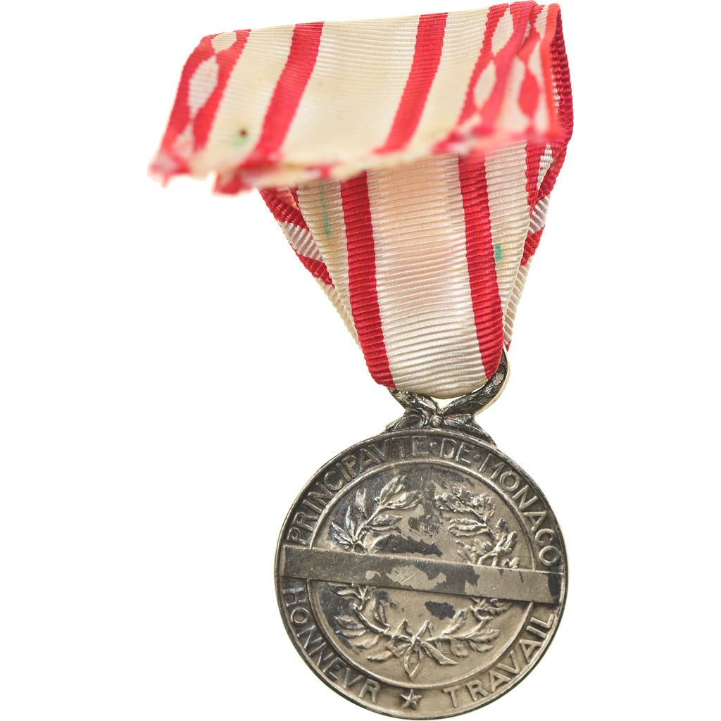Monaco, Louis II, Honneur et Travail, Medal, 1923, Excellent Quality