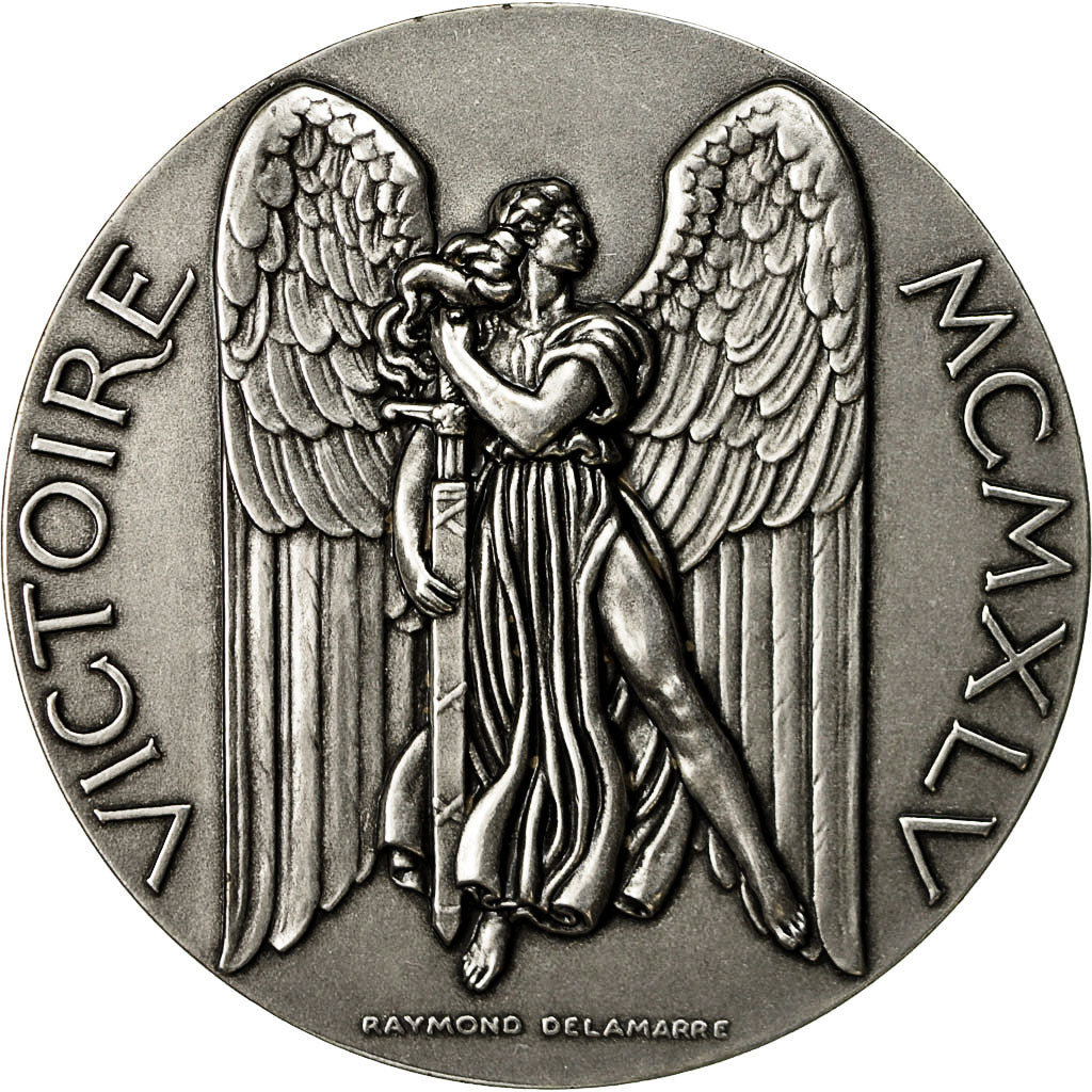 Francja, Medal, Seconde Guerre Mondiale, Victoire du 8 Mai 1945, MS(63), Brąz
