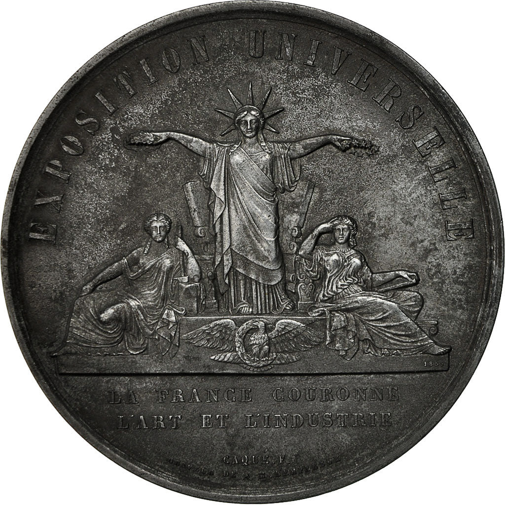 Francia, medaglia, Second Empire, Exposition Universelle, Palais de l'Industrie