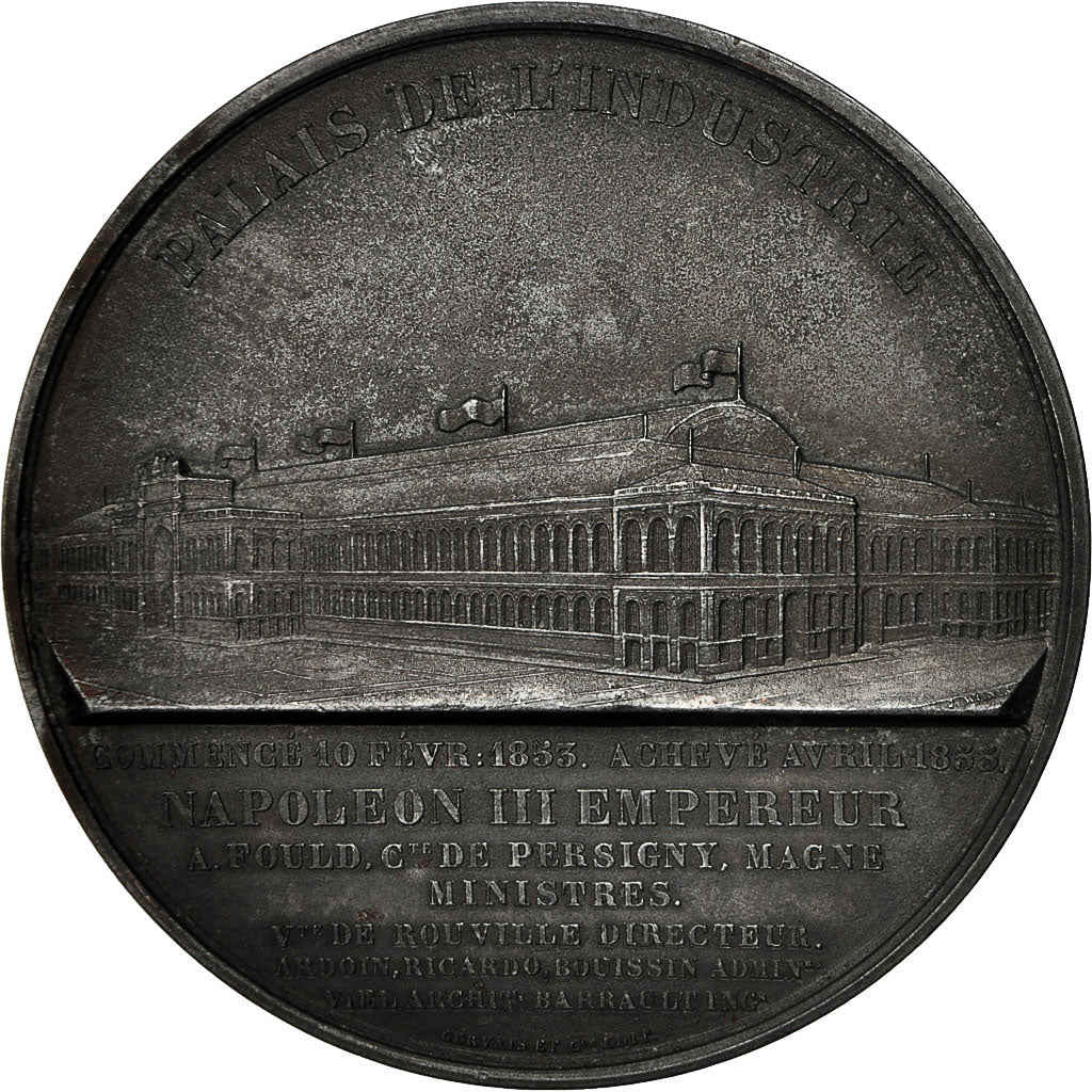 Francia, medaglia, Second Empire, Exposition Universelle, Palais de l'Industrie