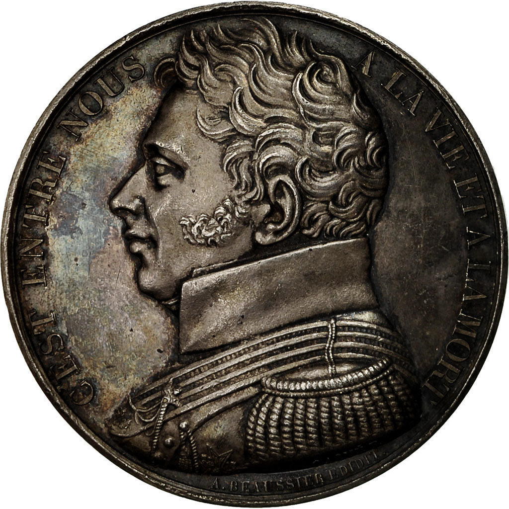 France, Médaille, Duc de Berry, Eglise Saint Maurice de Lille, 1822, Barre