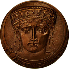 France, Medal, Notariat Français, Justinien Ier, 1973, MS(60-62), Bronze