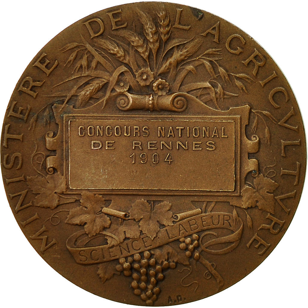 Francia, medalla, Agriculture, Concours National de Rennes, 1904, Dubois.A, EBC