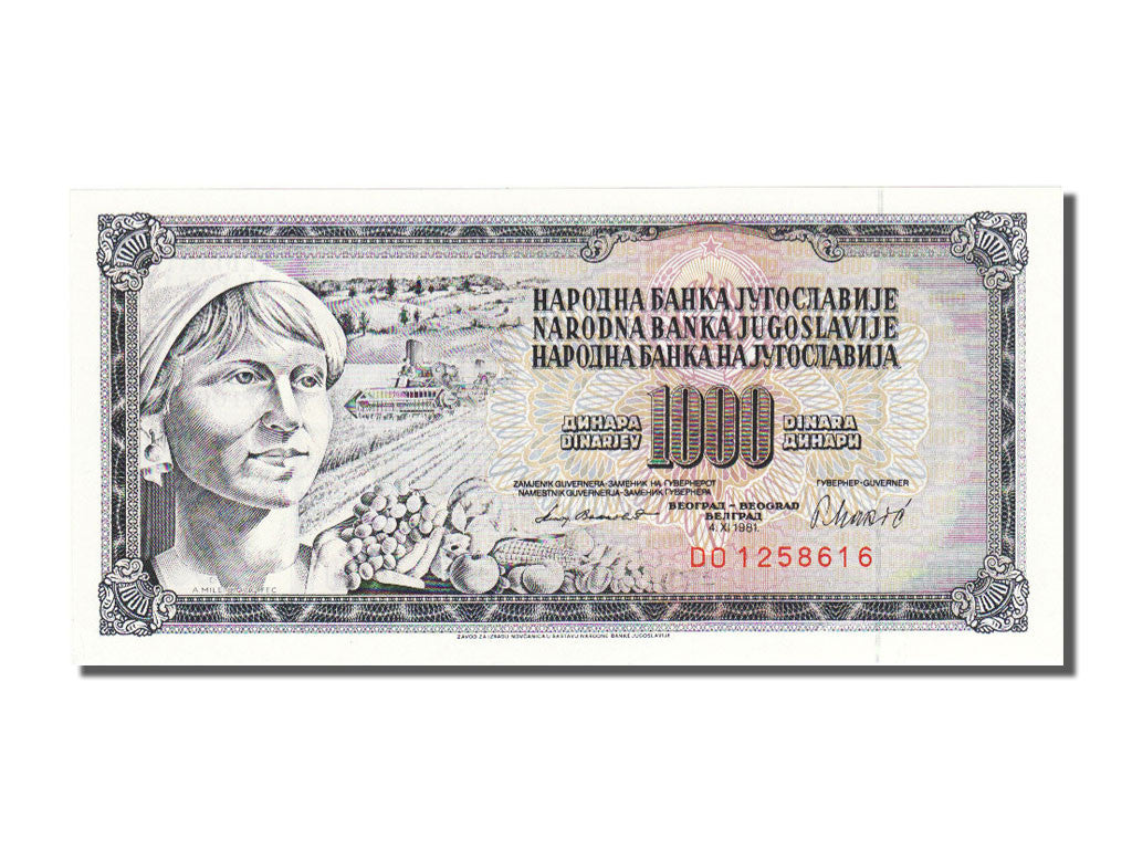 Banknote, Yugoslavia, 1000 Dinara, 1989, UNC(65-70)