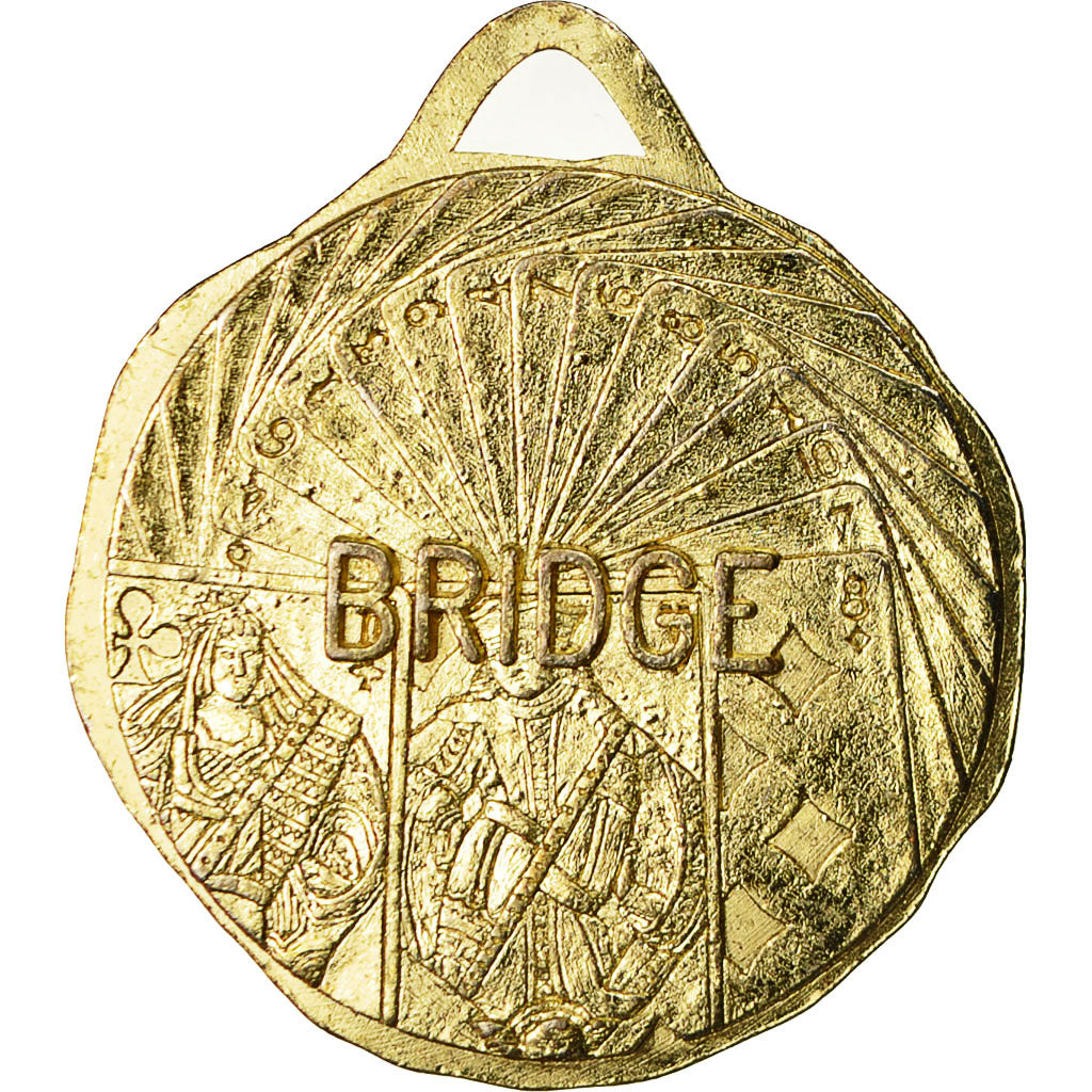 France, Medal, Club Med, Bridge, MS(64), Gilt Bronze