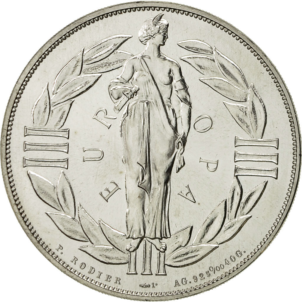 France, Medal, Ecu Europa, Marianne, 1979, Rodier, MS(65-70), Silver