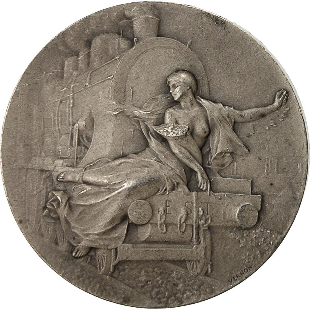 France, Médaille, Compagnie des Chemins de Fer de l'Est, Vernon, SUP, Argent