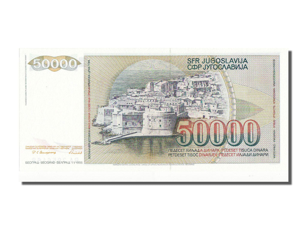 Yugoslavia, 50,000 Dinara, 1988, KM #96, UNC(65-70), BA 3856168