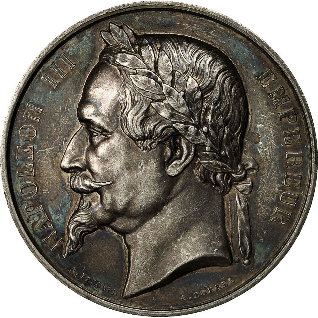 Francia, medaglia, Napoléon III, Académie Impériale de Metz, 1869/70
