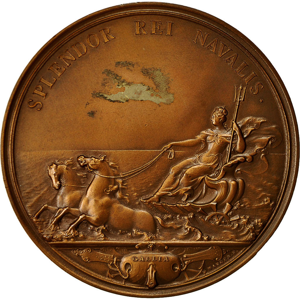 Frankreich, Medaille, Louis XIV, Splendor Rei Navalis, Mauger, Restrike, VZ